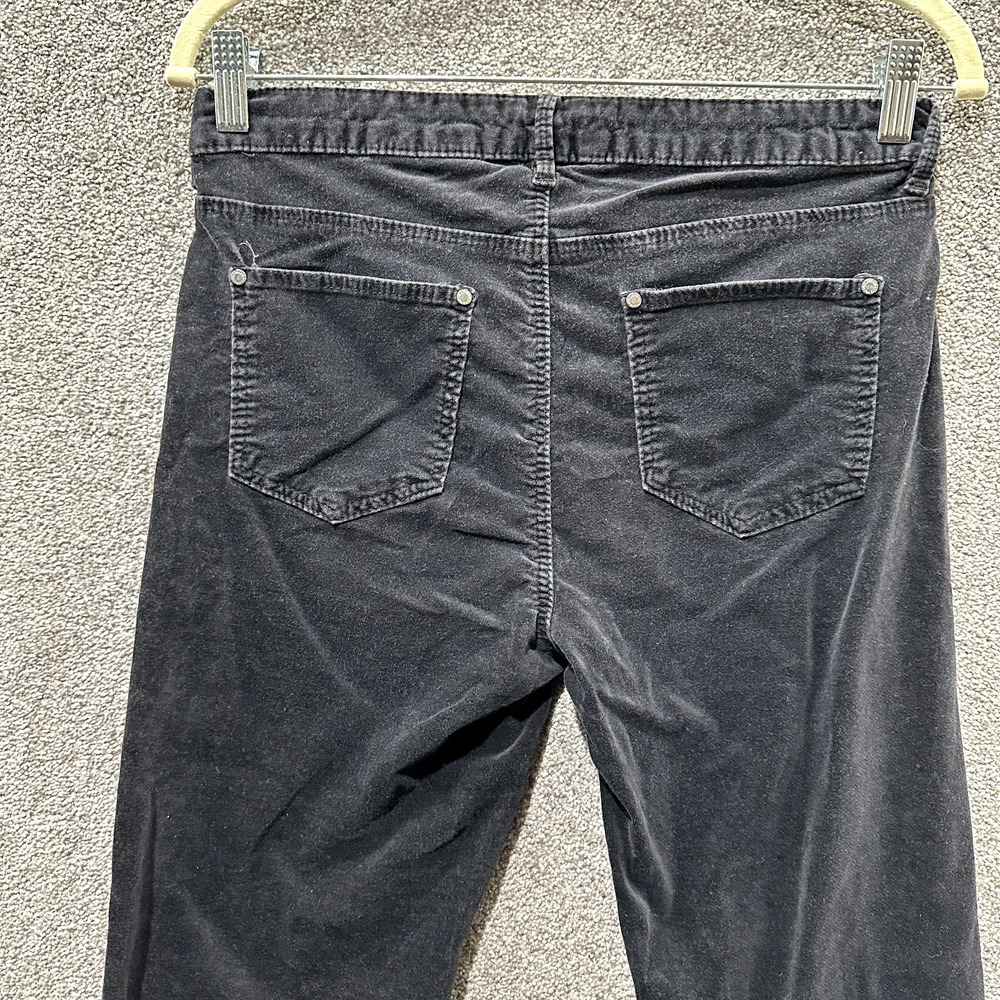 Buffalo David Bitton Velveteen Pants Women 8/29 Black Mid Rise‎ Skinny 5 Pocket - Picture 11 of 15